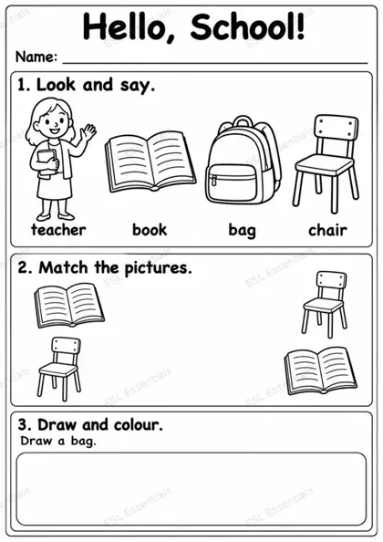 K1 worksheet example